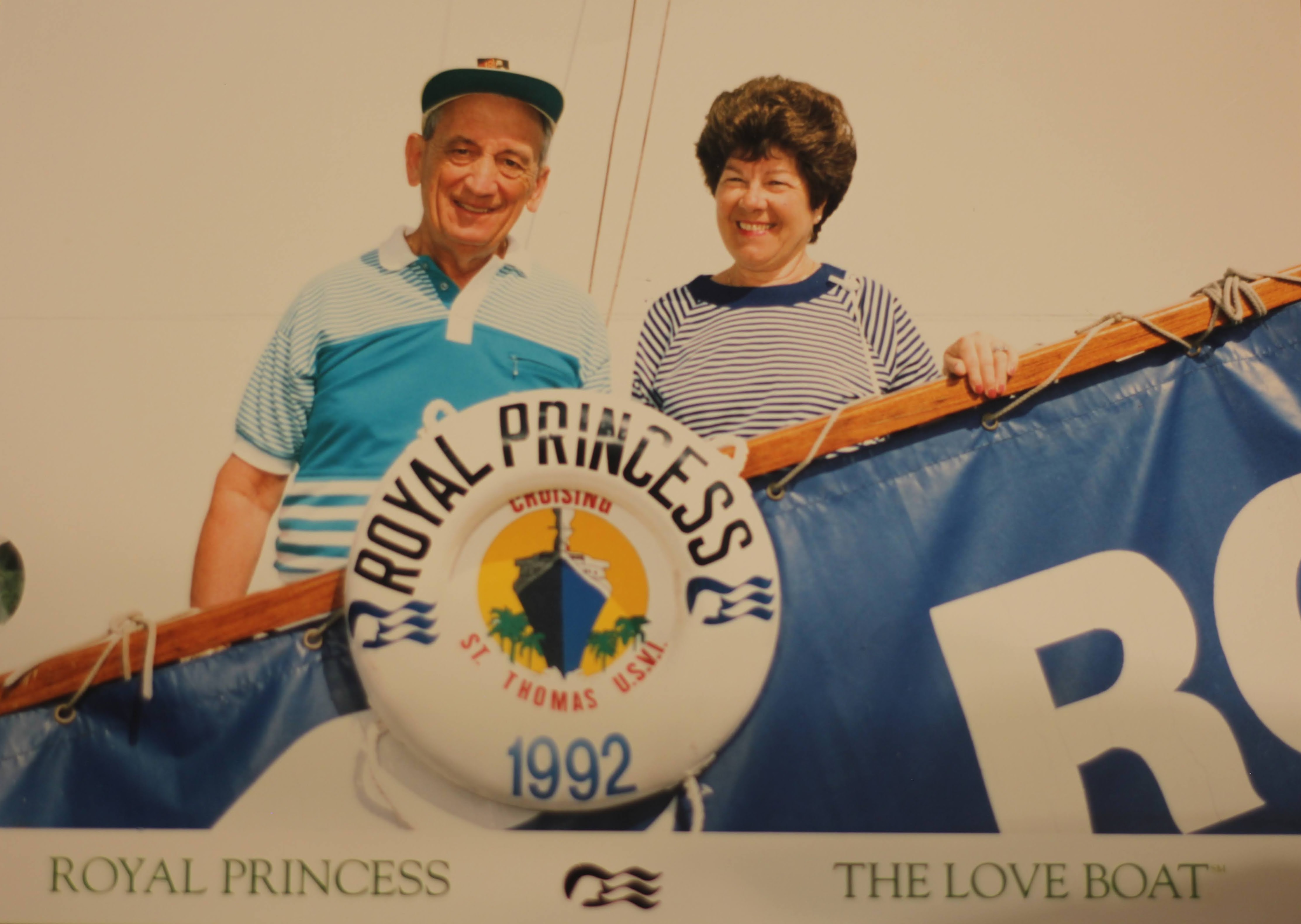 Clara and Joseph on the Royal Princess cruise, 1992